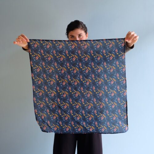 Crespino foulard in viscosa fantasia Autunno