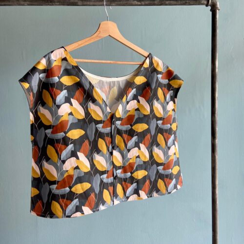 Ginestra top stampa Foglie