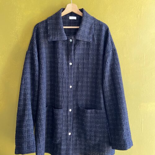 Camicia anemone nera in lana