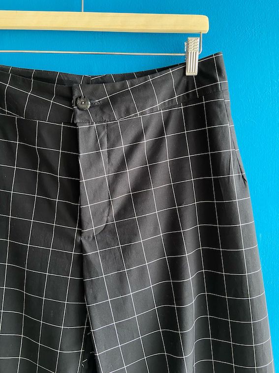 Pantalone Corniolo nero a quadri - immagine 7