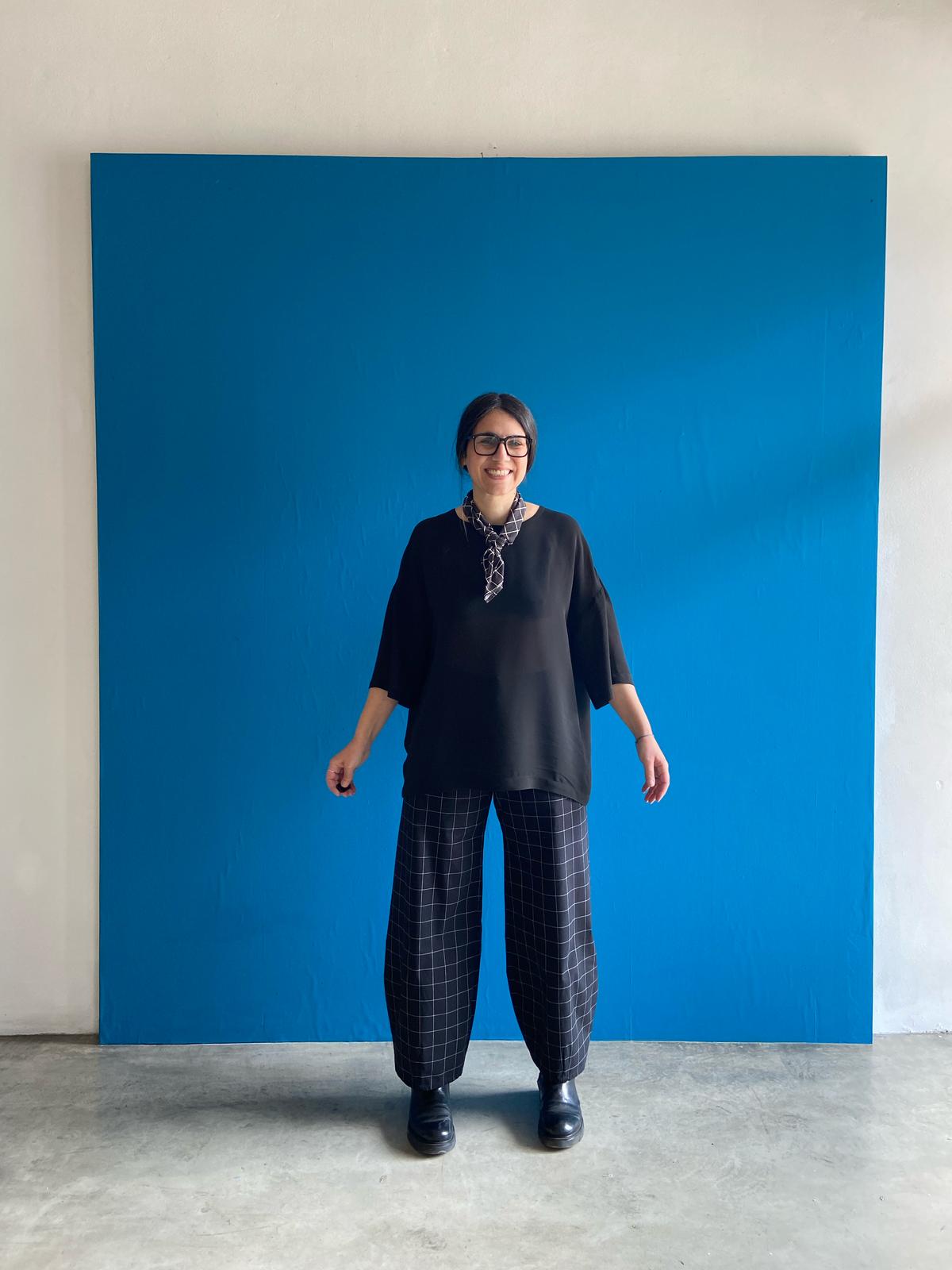 Pantalone Corniolo nero a quadri - immagine 4