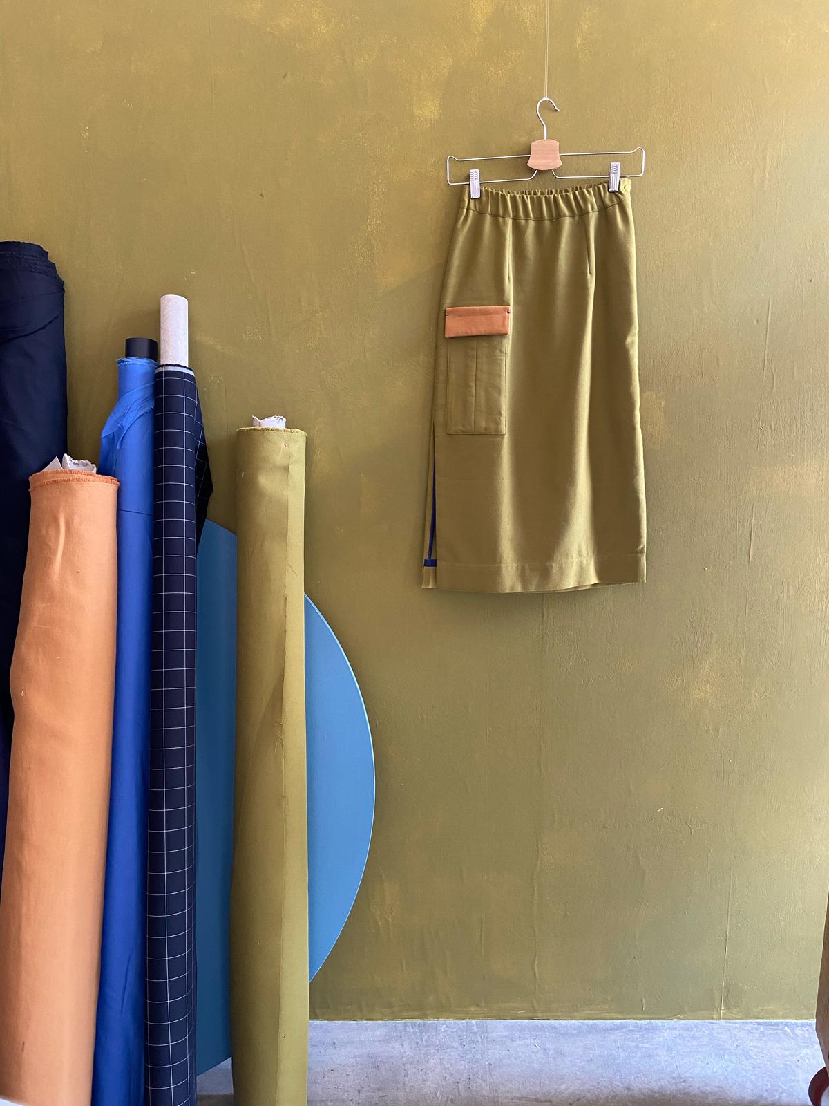 Pimpinella, gonna verde olio - immagine 6