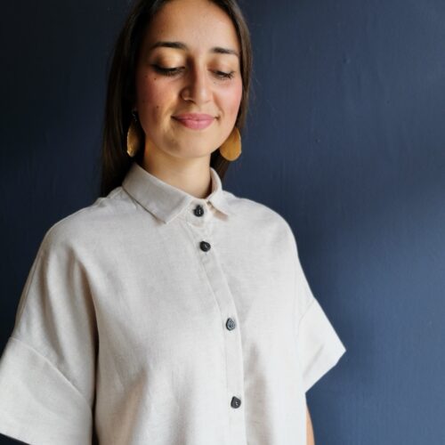 CAMICIA PIPERITA TINTA NATURALE