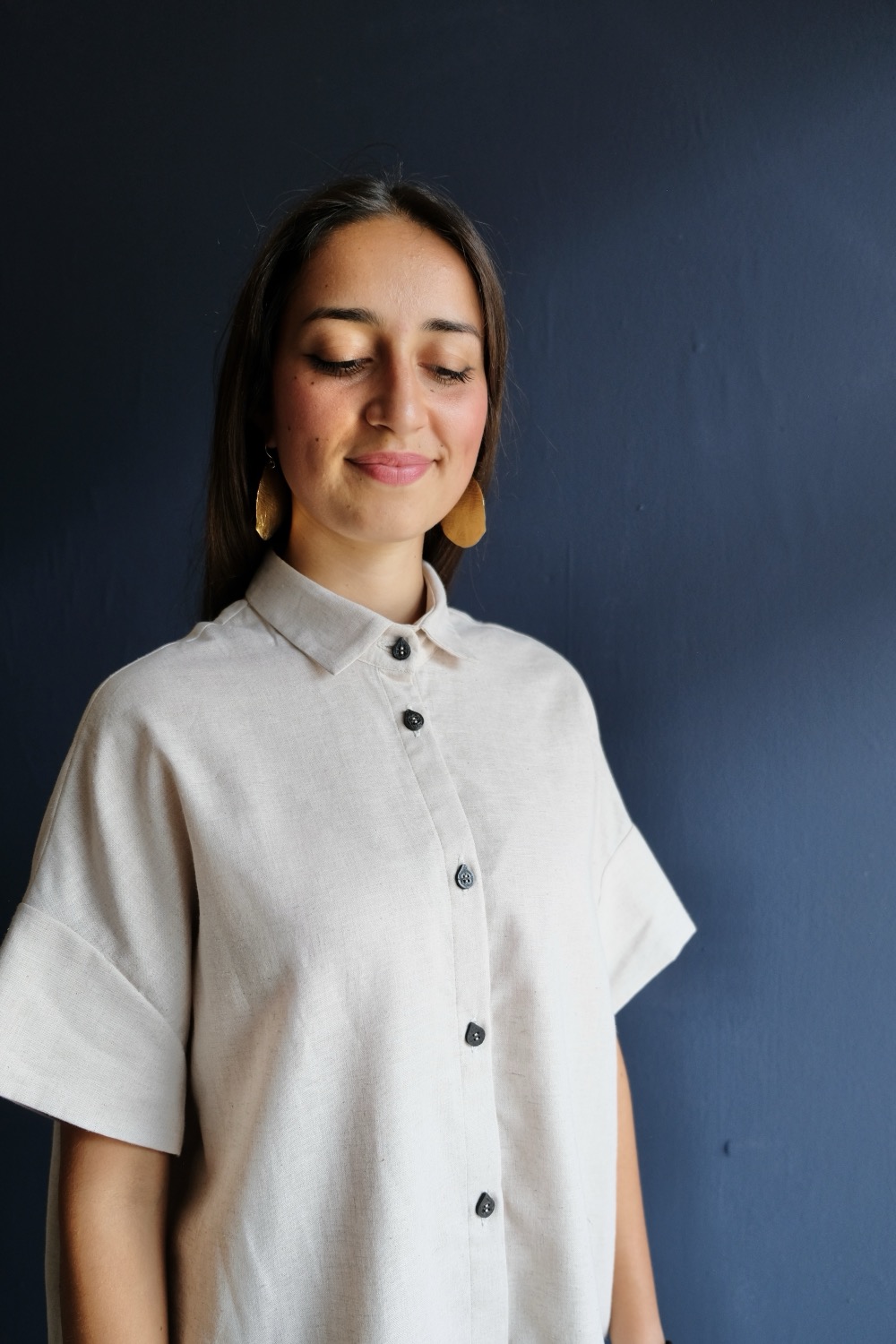 CAMICIA PIPERITA TINTA NATURALE