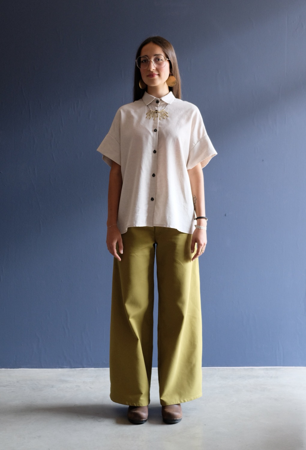 CAMICIA PIPERITA TINTA NATURALE - immagine 2